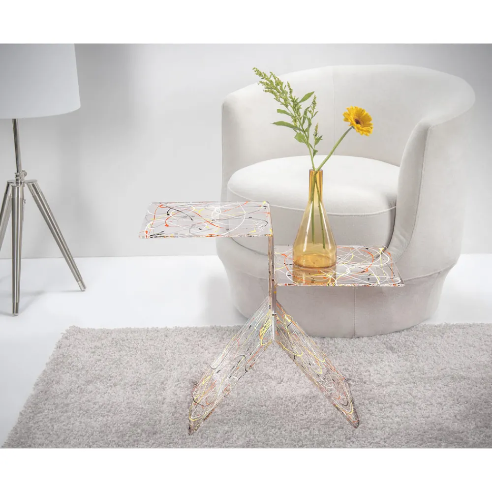 Viadurini Living Moderne Couchtische-Couchtisch aus durchsichtigem farbigem Plexiglas für das Wohnzimmer Made in Italy - Kamon