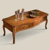 Viadurini Classic Klassische Couchtische-Couchtisch aus eingelegtem Holz mit 2 Schubladen Made in Italy - Katerine