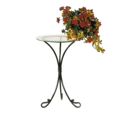 Viadurini Living Klassische Couchtische-Couchtisch aus Eisenrohr und Glasplatte, hergestellt in Italien – Penna