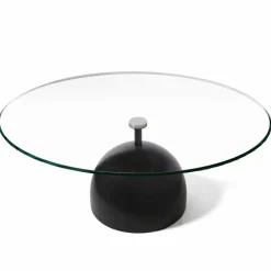 Viadurini Living Moderne Couchtische-Couchtisch aus extra klarem Kristall und Metall Made in Italy - Livigno