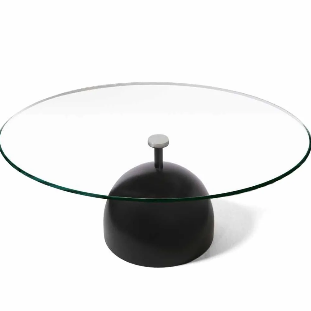 Viadurini Living Moderne Couchtische-Couchtisch aus extra klarem Kristall und Metall Made in Italy - Livigno