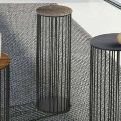 Viadurini Living Moderne Couchtische-Couchtisch aus geschmiedetem Kristall und Metall Made in Italy - Montebianco