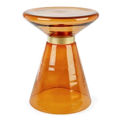 Viadurini Living Moderne Couchtische-Couchtisch aus Glas und Dekor aus vermessingtem Stahl - Gabrio