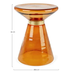 Viadurini Living Moderne Couchtische-Couchtisch aus Glas und Dekor aus vermessingtem Stahl - Gabrio