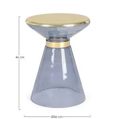 Viadurini Living Moderne Couchtische-Couchtisch aus Glas und elegantem vermessingtem Stahl - Torige