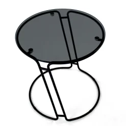 Viadurini Living Moderne Couchtische-Couchtisch aus Glas und rundem Sockel, hergestellt in Italien – Tullia