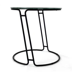 Viadurini Living Moderne Couchtische-Couchtisch aus Glas und rundem Sockel, hergestellt in Italien – Tullia