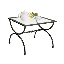 Viadurini Living Klassische Couchtische-Couchtisch aus graphitschwarzem Rohreisen, hergestellt in Italien – Riga