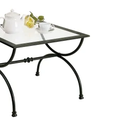 Viadurini Living Klassische Couchtische-Couchtisch aus graphitschwarzem Rohreisen, hergestellt in Italien – Riga