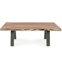 Viadurini Living Moderne Couchtische-Couchtisch aus handgefertigtem Holz und Stahl Homemotion - Tancredi