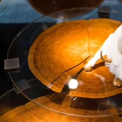 Viadurini Living Moderne Couchtische-Couchtisch aus Holz und Stahl mit Metallbeinen Made in Italy - Damaskus