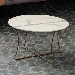 Viadurini Living Moderne Couchtische-Couchtisch aus lackiertem Metall mit HPL-Platte Made in Italy - Numbo