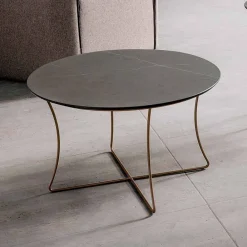 Viadurini Living Moderne Couchtische-Couchtisch aus lackiertem Metall mit HPL-Platte Made in Italy - Numbo