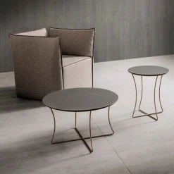 Viadurini Living Moderne Couchtische-Couchtisch aus lackiertem Metall mit HPL-Platte Made in Italy - Numbo