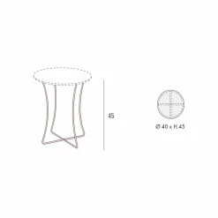 Viadurini Living Moderne Couchtische-Couchtisch aus lackiertem Metall mit HPL-Platte Made in Italy - Numbo