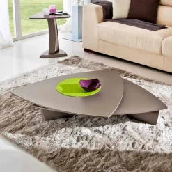 Viadurini Living Moderne Couchtische-Couchtisch aus lackiertem Mdf mit drehbarer Platte Made in Italy - Lisa