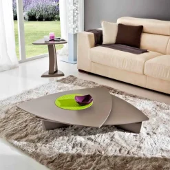 Viadurini Living Moderne Couchtische-Couchtisch aus lackiertem Mdf mit drehbarer Platte Made in Italy - Lisa