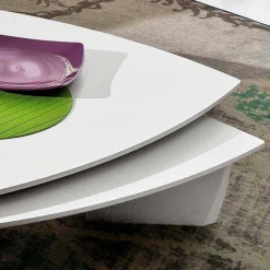 Viadurini Living Moderne Couchtische-Couchtisch aus lackiertem Mdf mit drehbarer Platte Made in Italy - Lisa