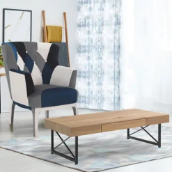 Viadurini Living Moderne Couchtische-Couchtisch aus MDF mit Melaminbeschichtung - Mercurio