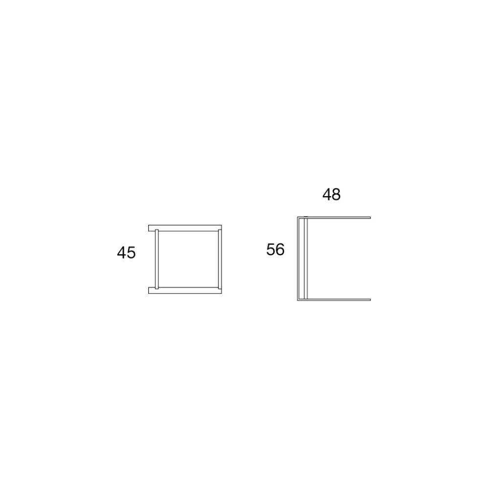 Viadurini Living Moderne Couchtische-Couchtisch aus Metall und Glas mit geometrischem Design - Zigozago