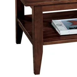 Viadurini Classic Klassische Couchtische-Couchtisch aus patiniertem Walnussholz mit Ablage Made in Italy - Pekele