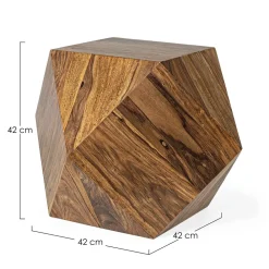 Viadurini Living Moderne Couchtische-Couchtisch aus Sheesham-Holz Design Polygonal Homemotion - Torrice