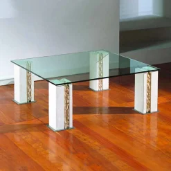 Viadurini Living Couchtische Aus Stein-Couchtisch aus Stein und Kristall in modernem Design Milos