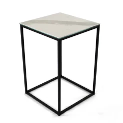 Viadurini Living Moderne Couchtische-Couchtisch aus Steingut und Stahlgestell, hergestellt in Italien – Birba