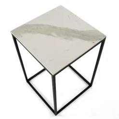 Viadurini Living Moderne Couchtische-Couchtisch aus Steingut und Stahlgestell, hergestellt in Italien – Birba