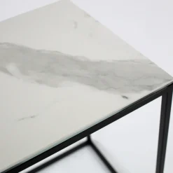 Viadurini Living Moderne Couchtische-Couchtisch aus Steingut und Stahlgestell, hergestellt in Italien – Birba