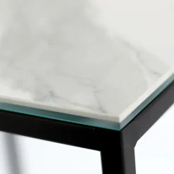 Viadurini Living Moderne Couchtische-Couchtisch aus Steingut und Stahlgestell, hergestellt in Italien – Birba