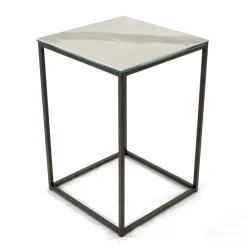 Viadurini Living Moderne Couchtische-Couchtisch aus Steingut und Stahlgestell, hergestellt in Italien – Birba