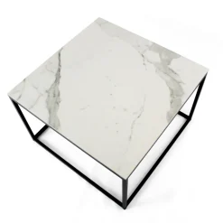 Viadurini Living Moderne Couchtische-Couchtisch aus Steingut und Stahl, hergestellt in Italien – Birba