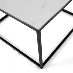 Viadurini Living Moderne Couchtische-Couchtisch aus Steingut und Stahl, hergestellt in Italien – Birba