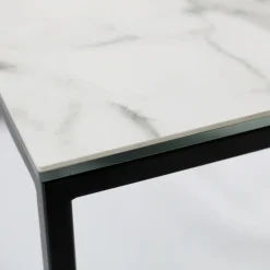 Viadurini Living Moderne Couchtische-Couchtisch aus Steingut und Stahl, hergestellt in Italien – Birba