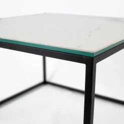 Viadurini Living Moderne Couchtische-Couchtisch aus Steingut und Stahl, hergestellt in Italien – Birba