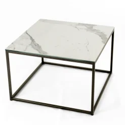 Viadurini Living Moderne Couchtische-Couchtisch aus Steingut und Stahl, hergestellt in Italien – Birba