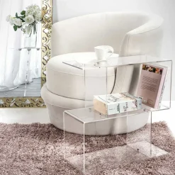 Viadurini Living Moderne Couchtische-Couchtisch aus transparentem oder Rauch-Plexiglas Made in Italy - Janne