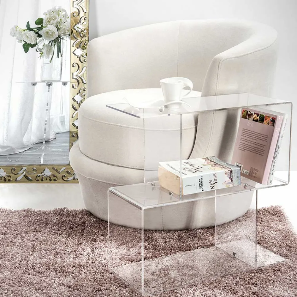 Viadurini Living Moderne Couchtische-Couchtisch aus transparentem oder Rauch-Plexiglas Made in Italy - Janne