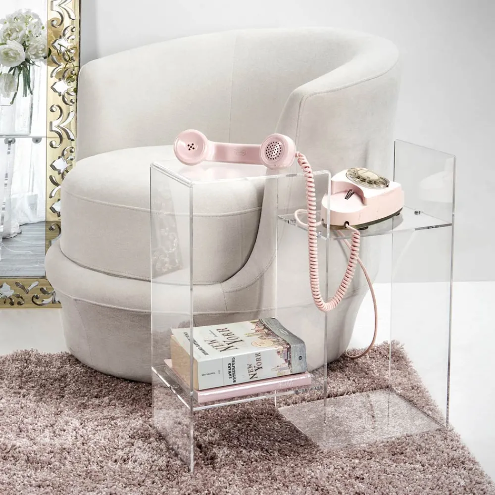 Viadurini Living Moderne Couchtische-Couchtisch aus transparentem oder Rauch-Plexiglas Made in Italy - Janne