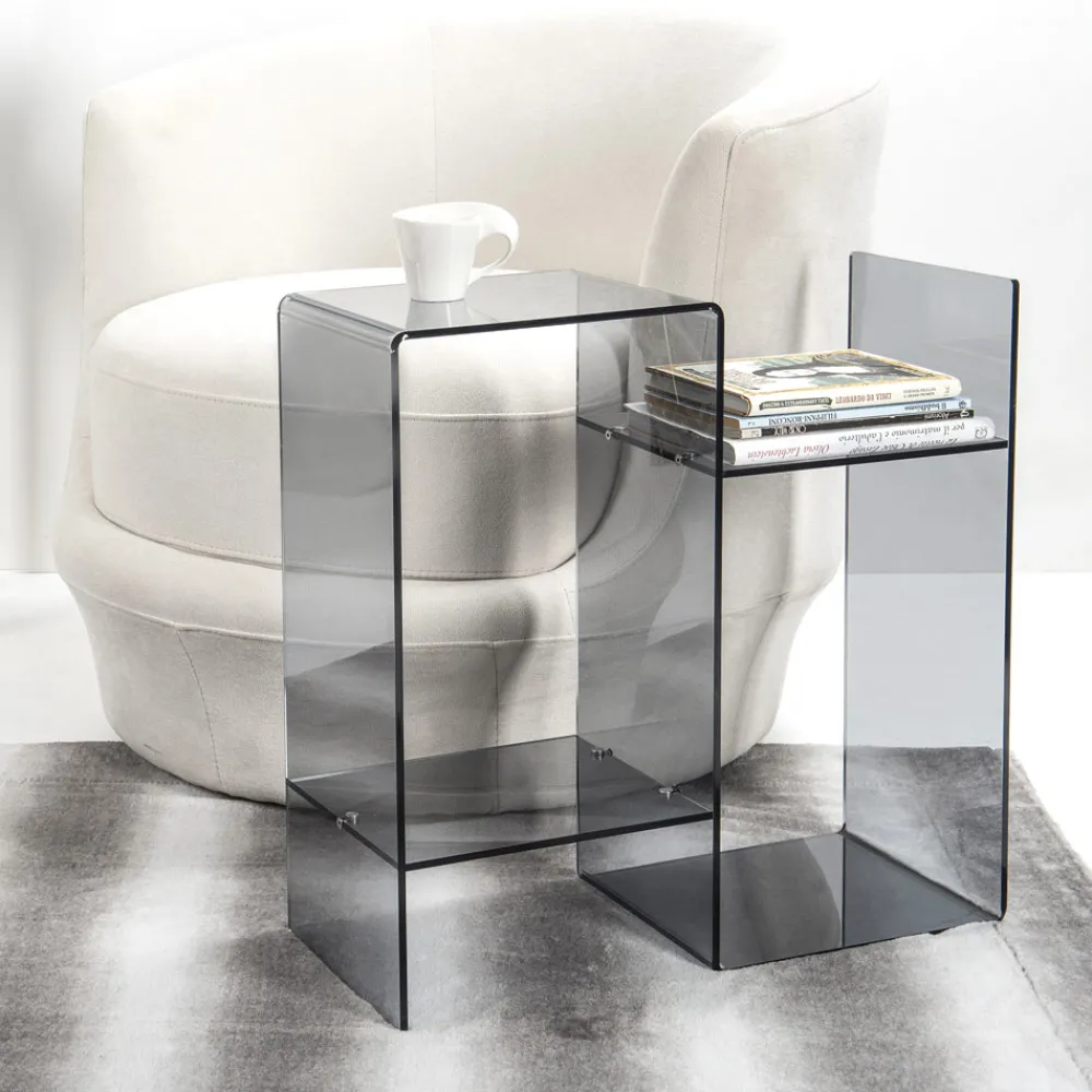Viadurini Living Moderne Couchtische-Couchtisch aus transparentem oder Rauch-Plexiglas Made in Italy - Janne