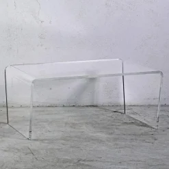 Viadurini Living Moderne Couchtische-Couchtisch aus transparentem Acrylglas von Hand gefaltet - Crosto