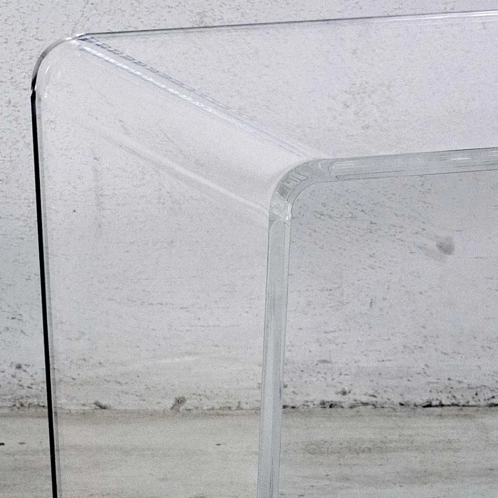 Viadurini Living Moderne Couchtische-Couchtisch aus transparentem Acrylglas von Hand gefaltet - Crosto