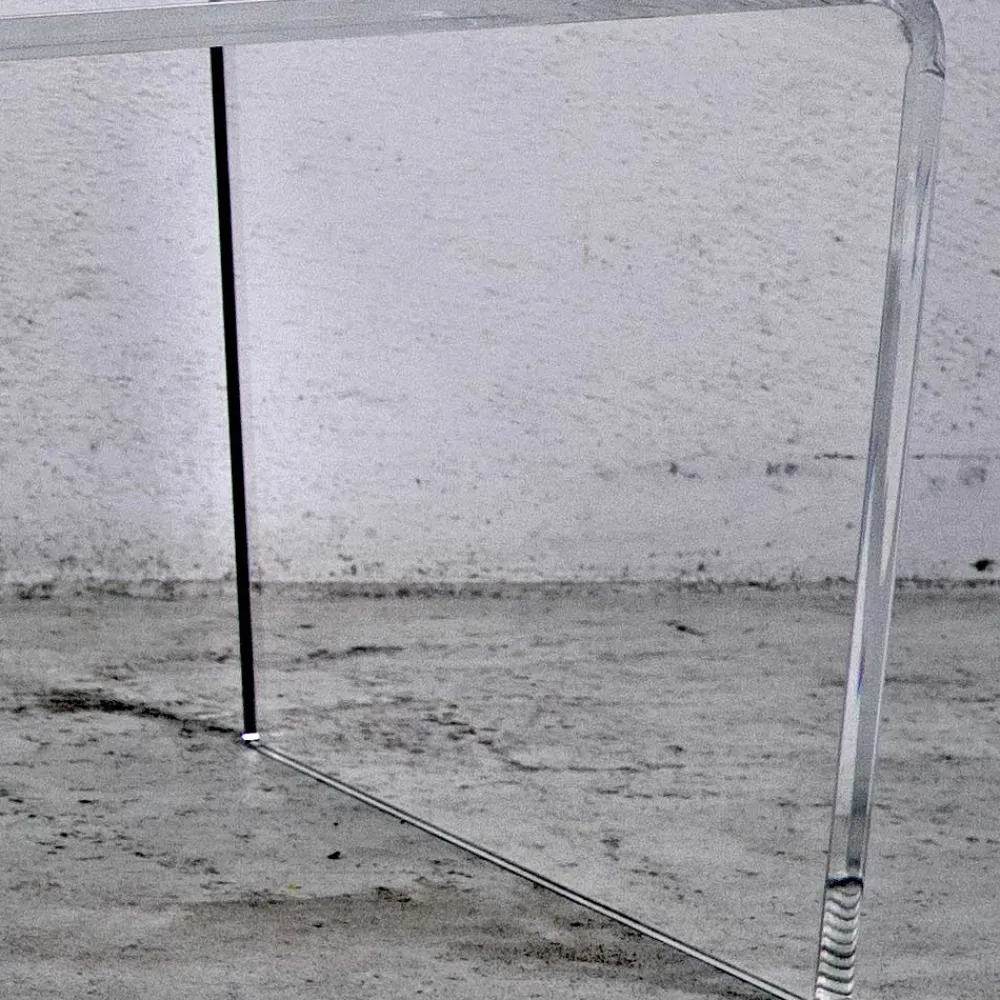 Viadurini Living Moderne Couchtische-Couchtisch aus transparentem Acrylglas von Hand gefaltet - Crosto