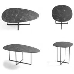 Viadurini Living Moderne Couchtische-Couchtisch aus Verbundglas und Metall Made in Italy - Sedona