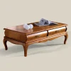 Viadurini Classic Klassische Couchtische-Couchtisch aus Walnussholz mit Schublade Made in Italy - Hastings