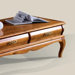 Viadurini Classic Klassische Couchtische-Couchtisch aus Walnussholz mit Schublade Made in Italy - Hastings