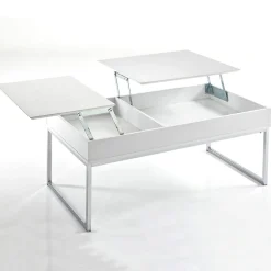 Viadurini Living Moderne Couchtische-Couchtisch aus weißem Mdf und Metall mit Behälter - Garland