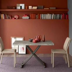 Viadurini Living Tisch Höhenverstellbar-Couchtisch Cabrio in einen Küchentisch, Made in Italy Design - Genio