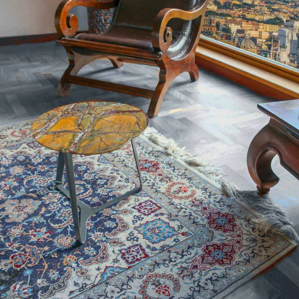 Viadurini Living Moderne Couchtische-Couchtisch handgefertigt aus Marmor und Stahl Made in Italy - Prince